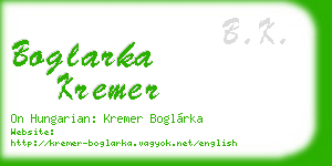 boglarka kremer business card