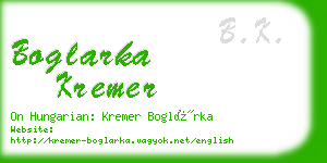 boglarka kremer business card